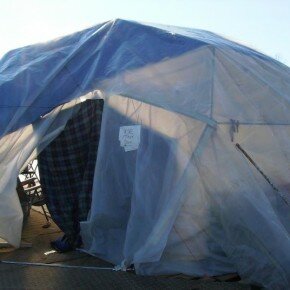 Homemade Geodesic Dome Tents Brought to You By Occupy Little Rock